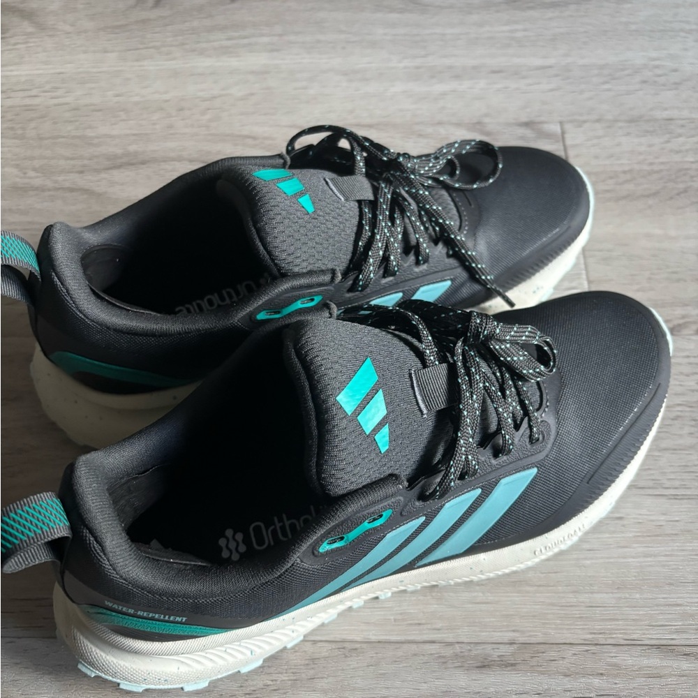 adidas Black and Teal Women's Sneakers